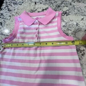 J. Khaki Pink and White Striped Button Down Shirt